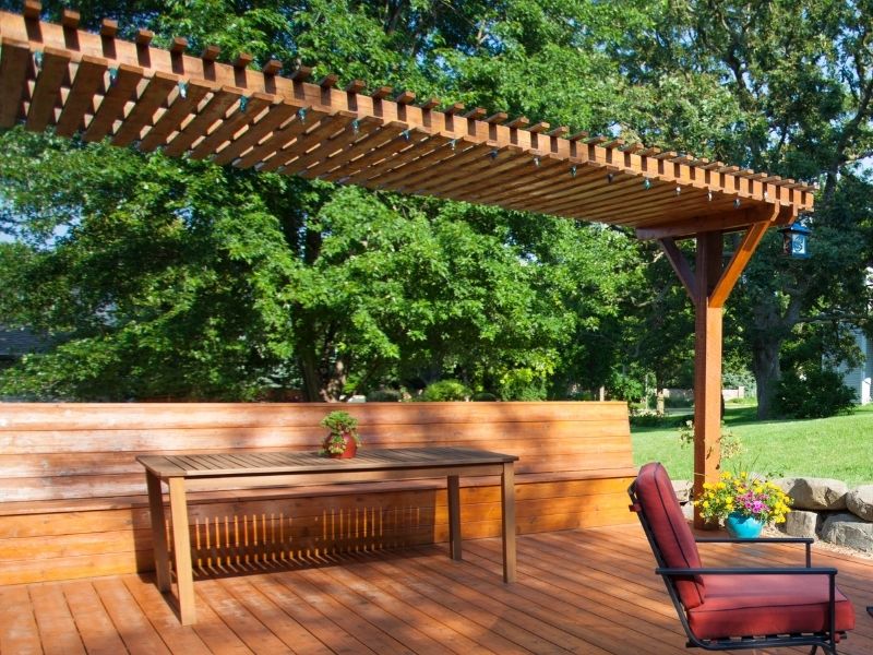 Pergola autoportée en bois